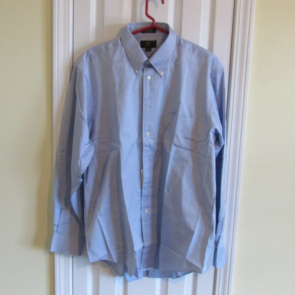 Club Room Pin Point Oxford Long sleeve button down shirt 16 1/2 - 35